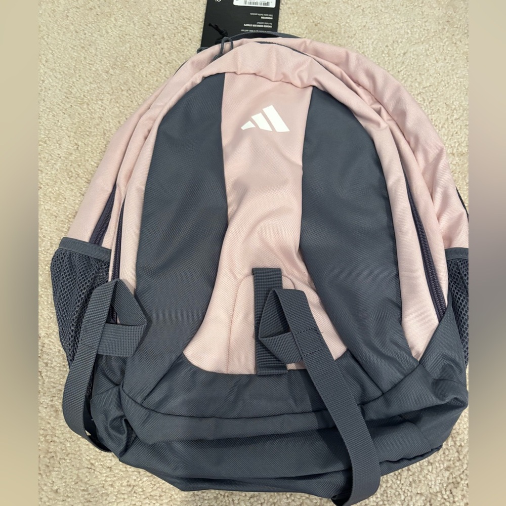 NWT Adidas Journal 2 Backpack 17'‎ Sandy Pink and Onix Grey - Picture 1 of 6